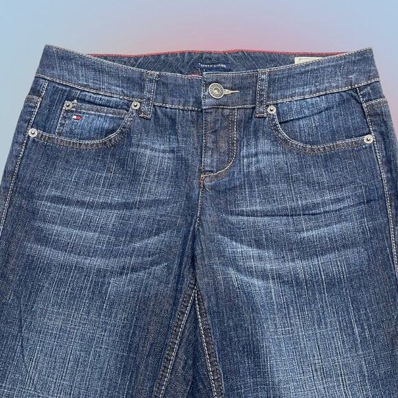 TOMMY HILFIGER Women’s 6 MODERN RISE BOOTLEG Blue Jeans - Picture 1 of 4